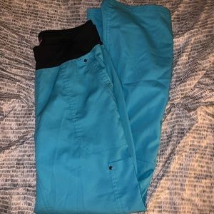 Healing hands yoga scrubs blue